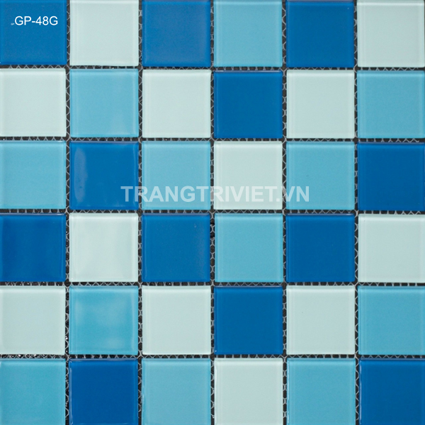 gạch mosaic thủy tinh ốp lát bể bơi GP-48G
