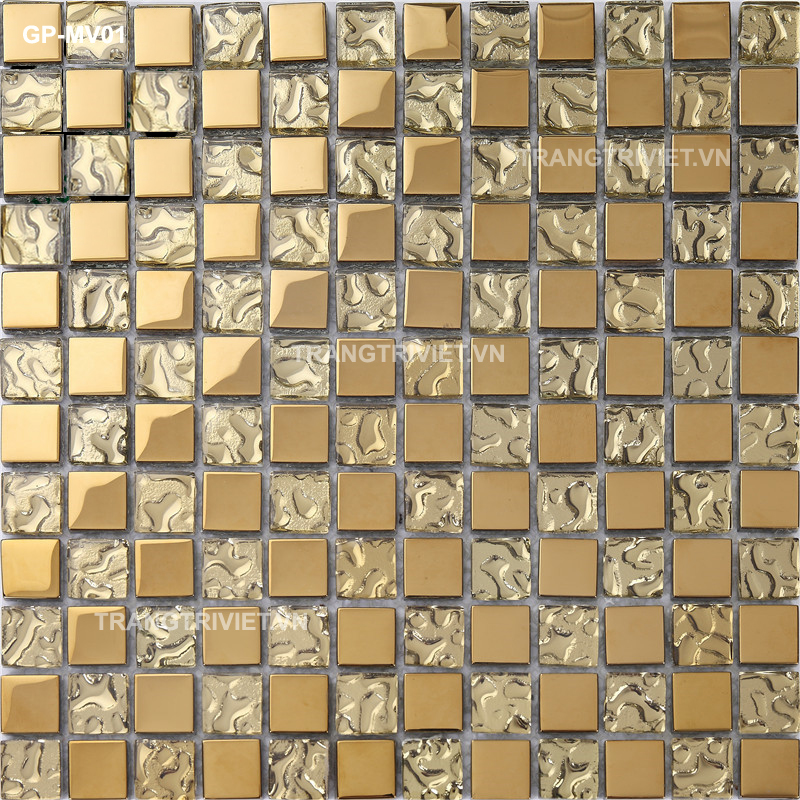 Gạch Mosaic mạ vàng