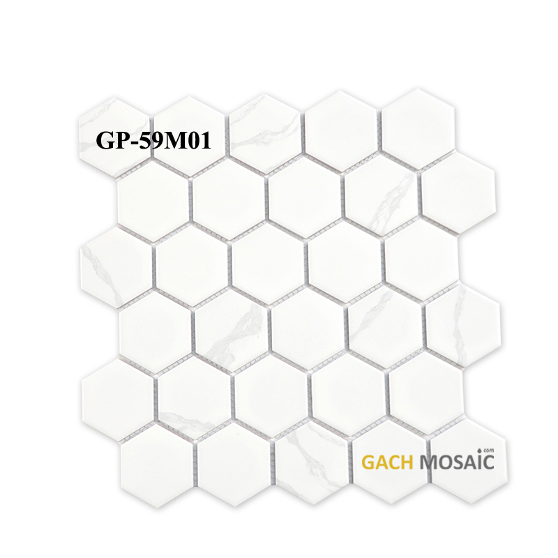 Gạch Mosaic Gốm Lục Giác GP-59M01