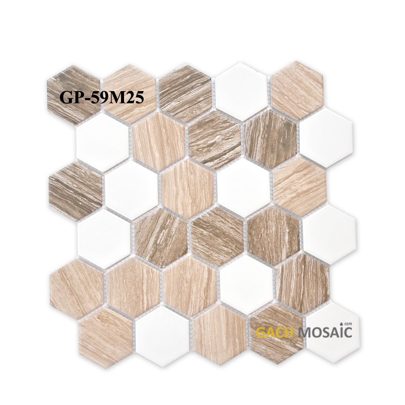 Gạch Mosaic Gốm Lục Giác GP-59M25
