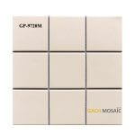 gạch mosaic thẻ 100x100mm màu vàng đất