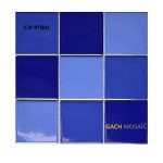 gạch mosaic gốm bể bơi xanh trộn viên 10x10mm
