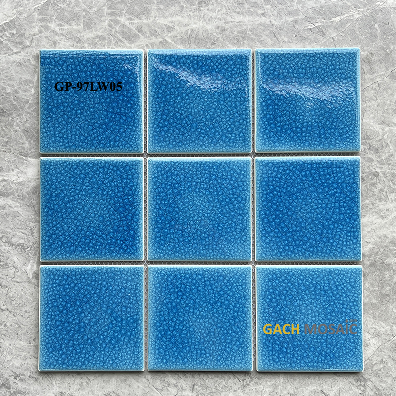 Gạch mosaic gốm rạn màu xanh GP-P97LW05