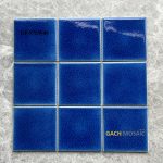 Gạch mosaic gốm men rạn viên 10x10 màu xanh dương