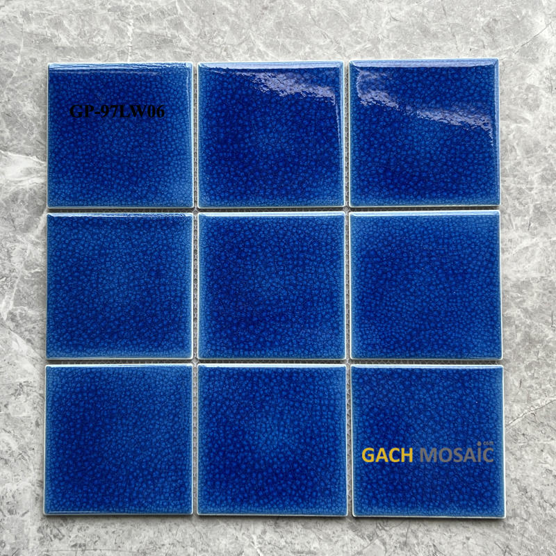 Gạch mosaic gốm rạn màu xanh GP-P97LW06