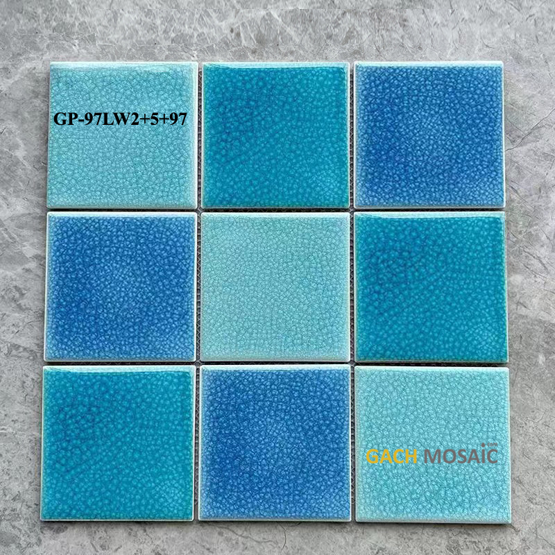 Gạch mosaic gốm rạn màu xanh GP-P97LW2597