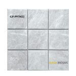 gạch mosaic thẻ gốm giả đá màu ghi viên 10x10